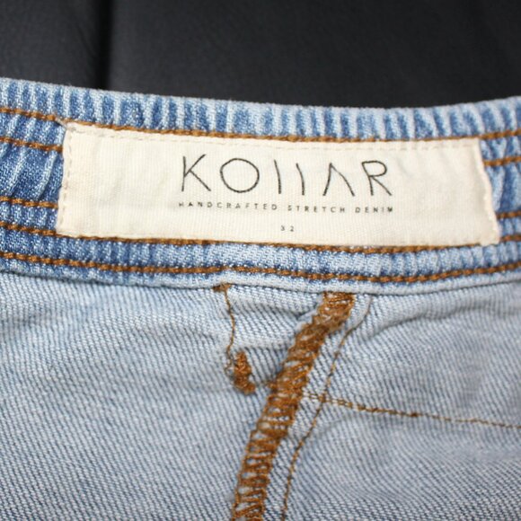 Kollar Men  handcrafted stretch denim slim  Jeans pull on size 32 - Picture 9 of 9